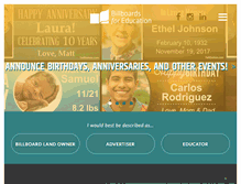 Tablet Screenshot of billboardsforeducation.com